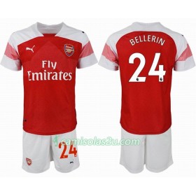 Camisolas de Futebol Arsenal BELLERIN 24 Criança Equipamento Principal 2018/19 Manga Curta